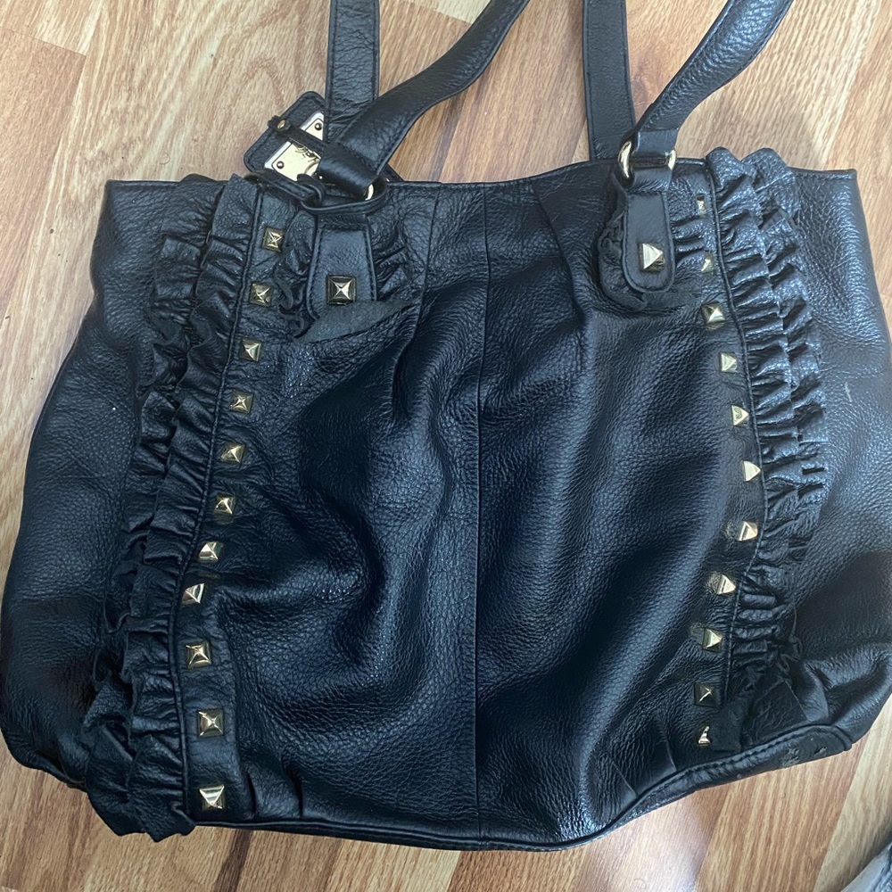 Betsey Johnson rare leather tote bag